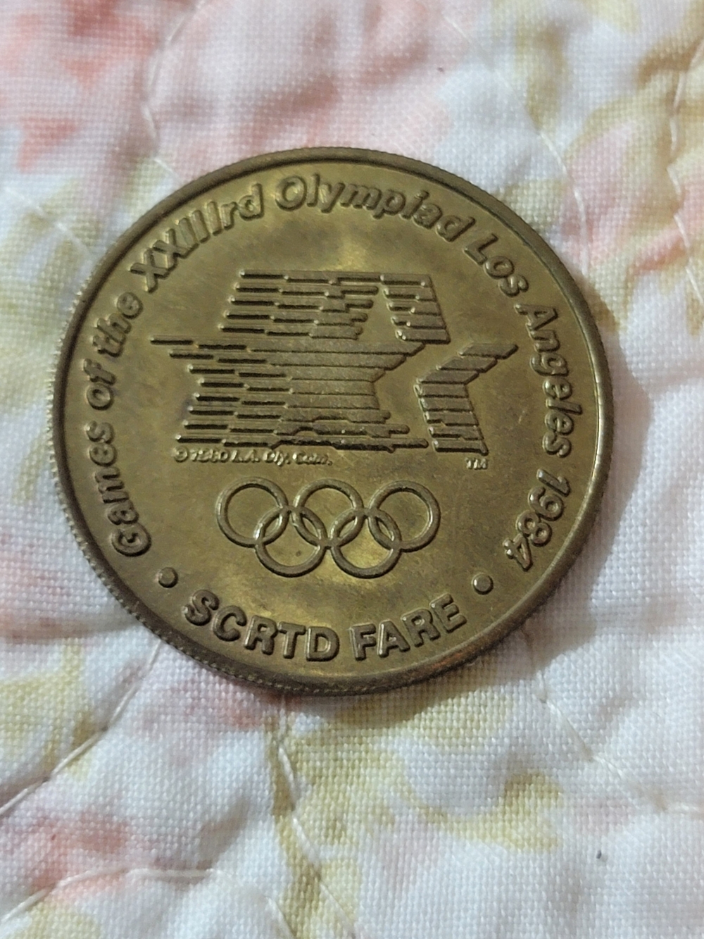 Los Angeles 1984 Olympic Commemorative Coin - Bronze Tone